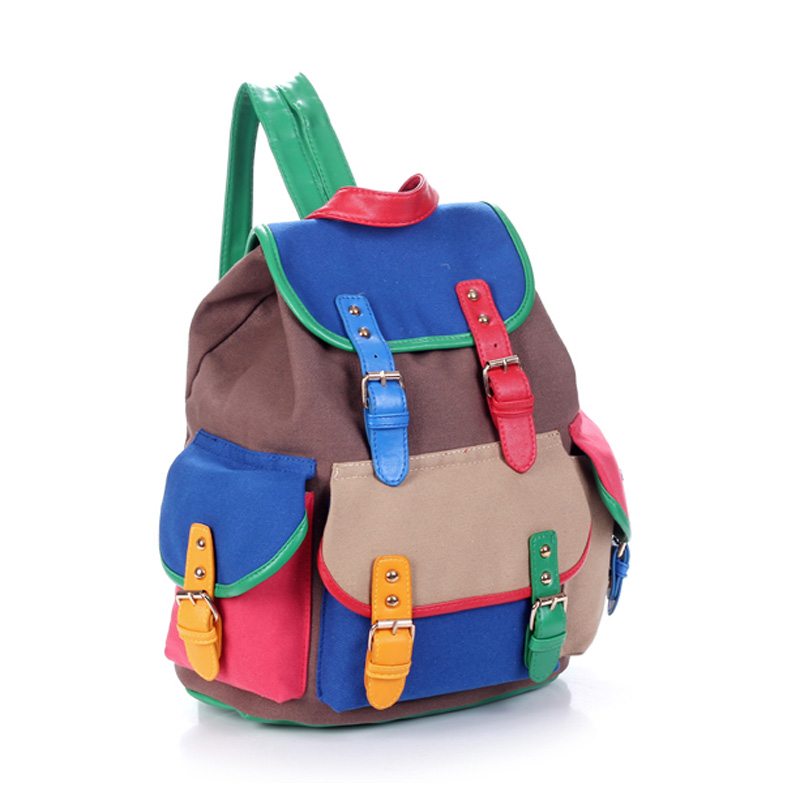 Colorful Canvas Backpack on Luulla